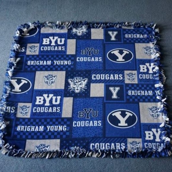 BYU (Brigham Young University) No Sew Fleece Blanket - Picture 1 of 8